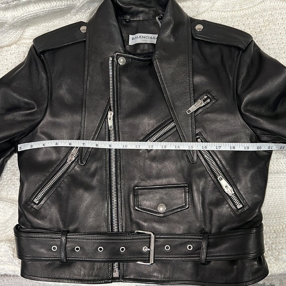 Balenciaga luxury  leather biker jacket 🔥 - Picture 13 of 16